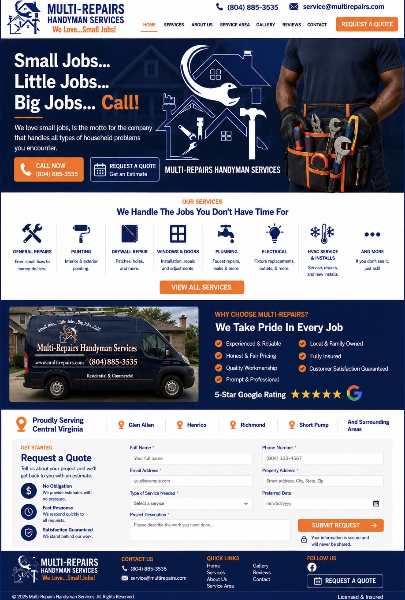 Multi-Repairs Handyman Services homepage